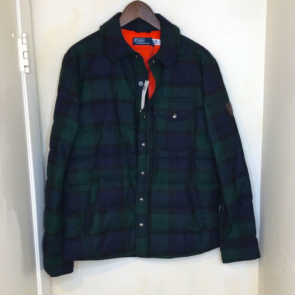 POLO Ralph Lauren Men’s Blackwatch Tartan Wool Blend Down Jacket Size M